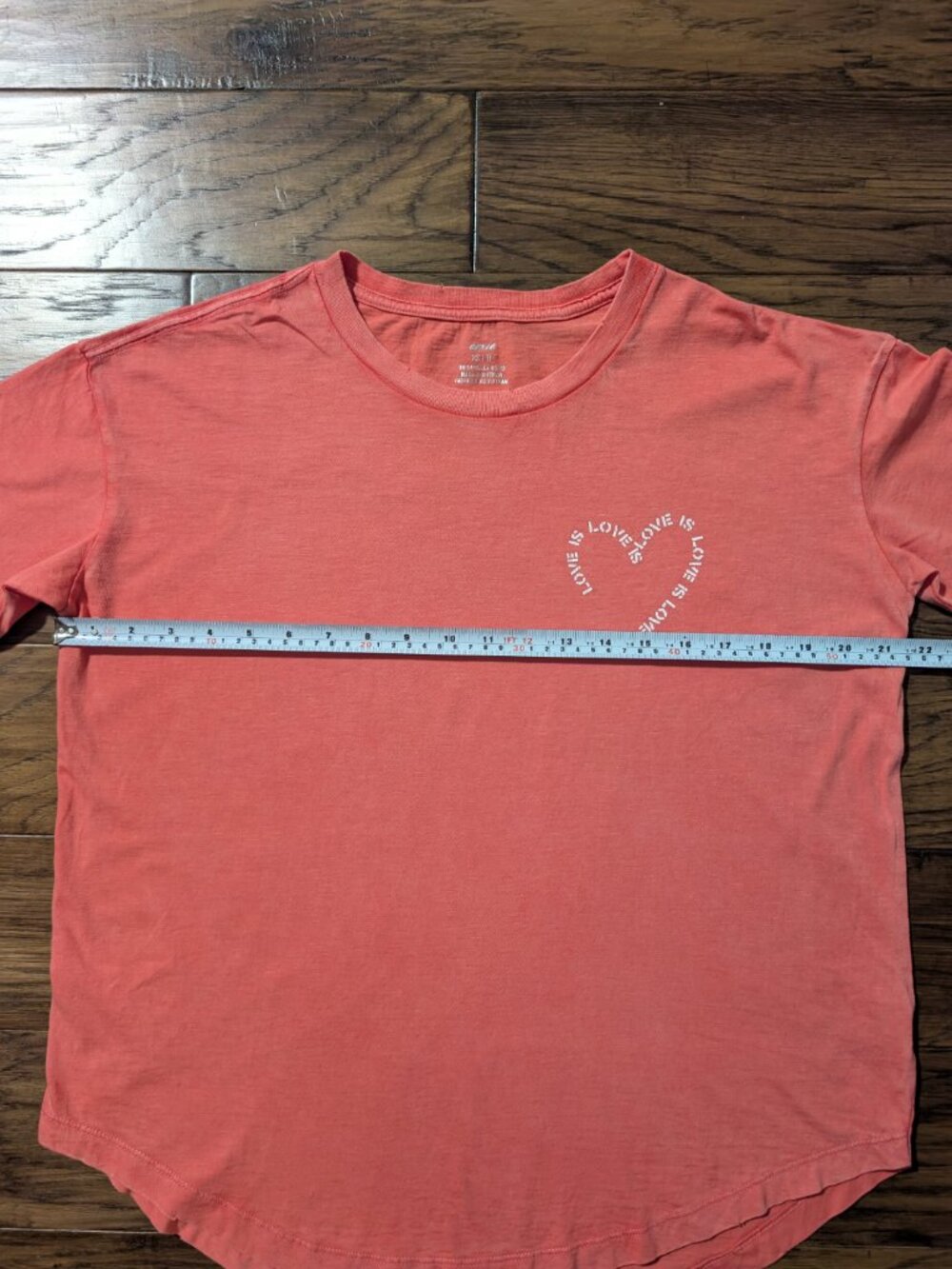 4 for $25 aerie Love is Love T shirt coral size XS - Picture 7 of 15